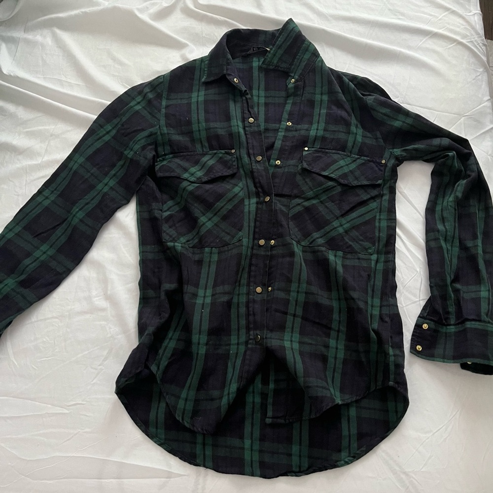 Green and black flannel